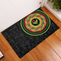 Sankofa Bird Adinkra Symbols Rubber Doormat African Culture