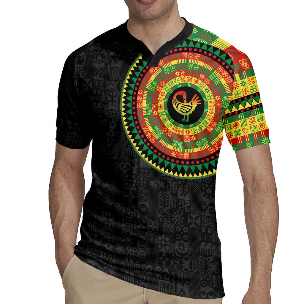 Sankofa Bird Adinkra Symbols Rugby Jersey African Culture
