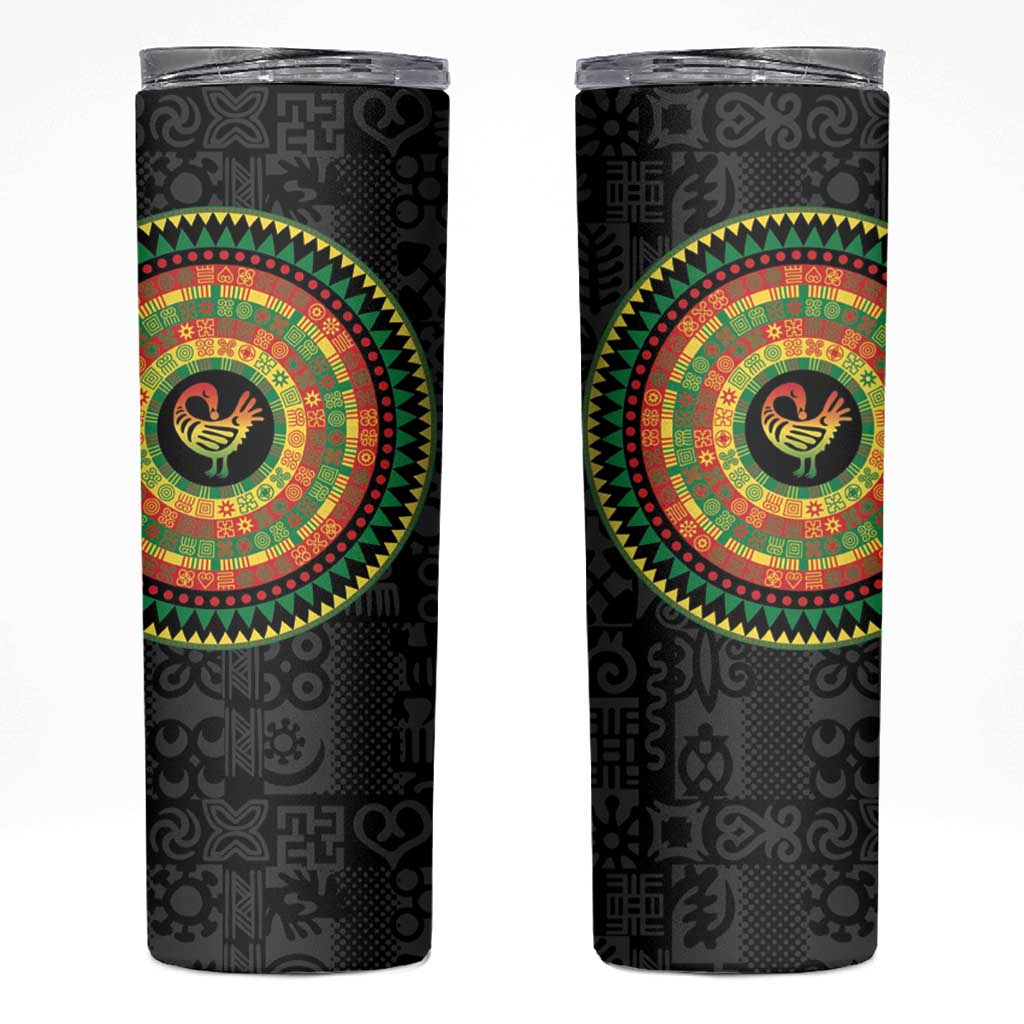 Sankofa Bird Adinkra Symbols Skinny Tumbler African Culture