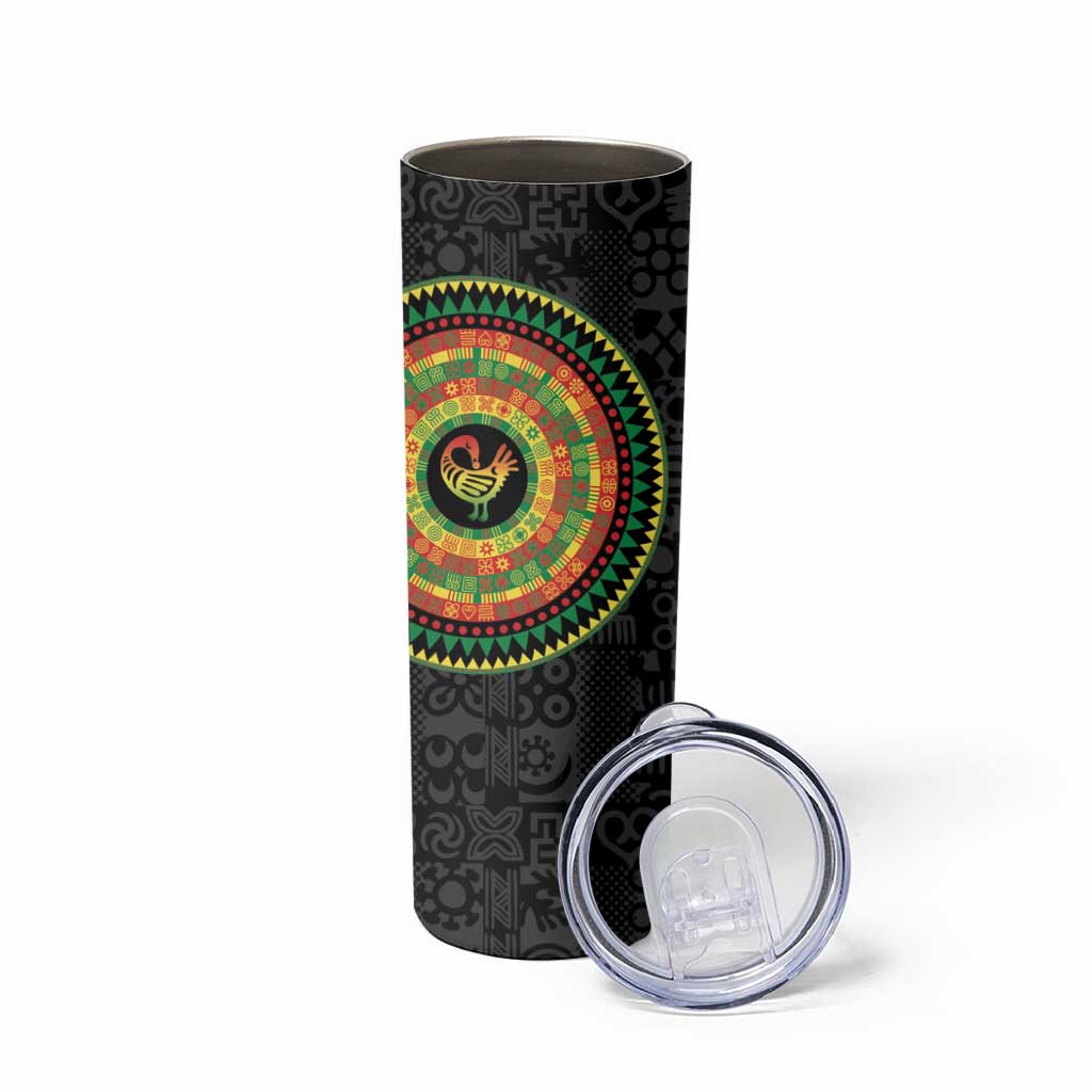 Sankofa Bird Adinkra Symbols Skinny Tumbler African Culture