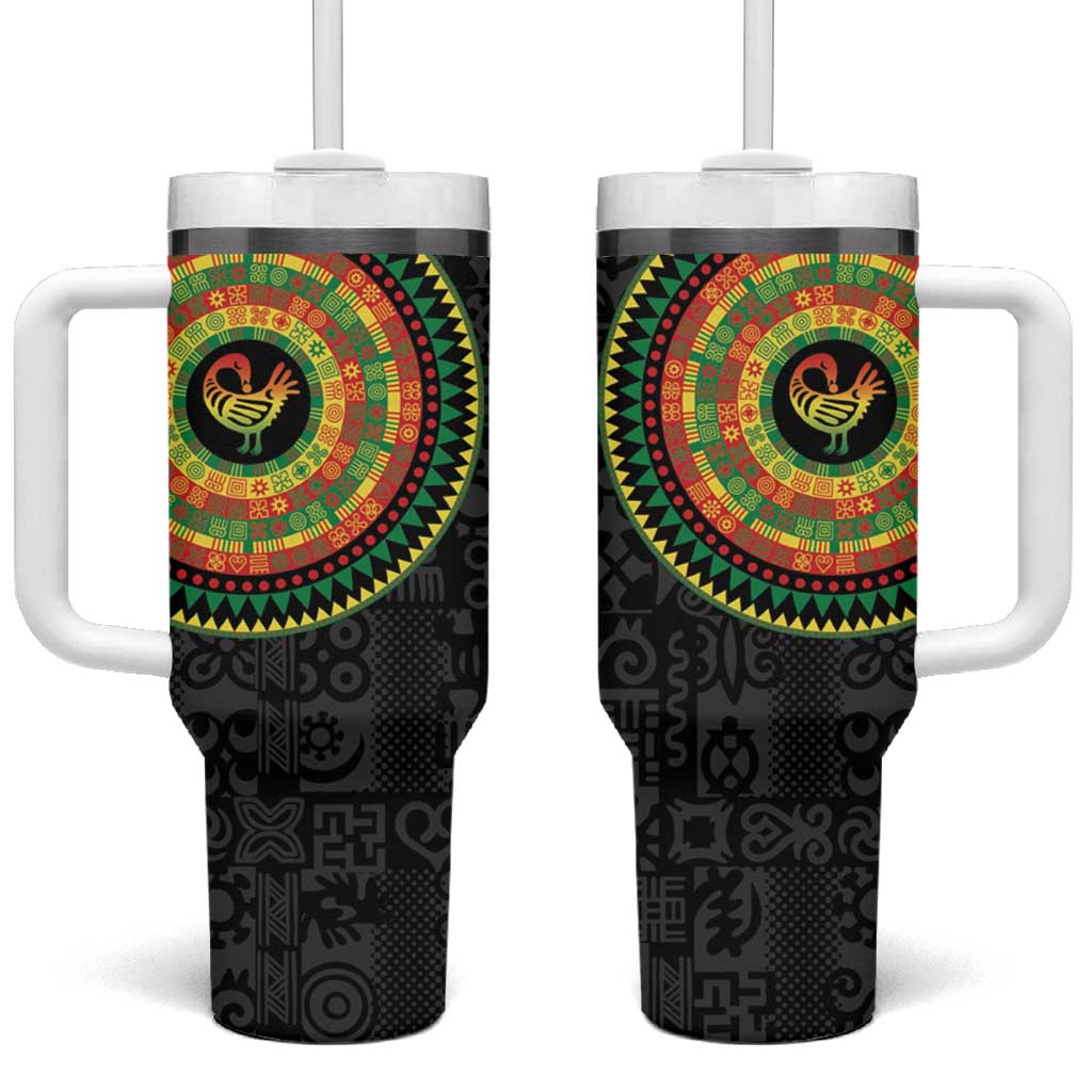 Sankofa Bird Adinkra Symbols Tumbler With Handle African Culture