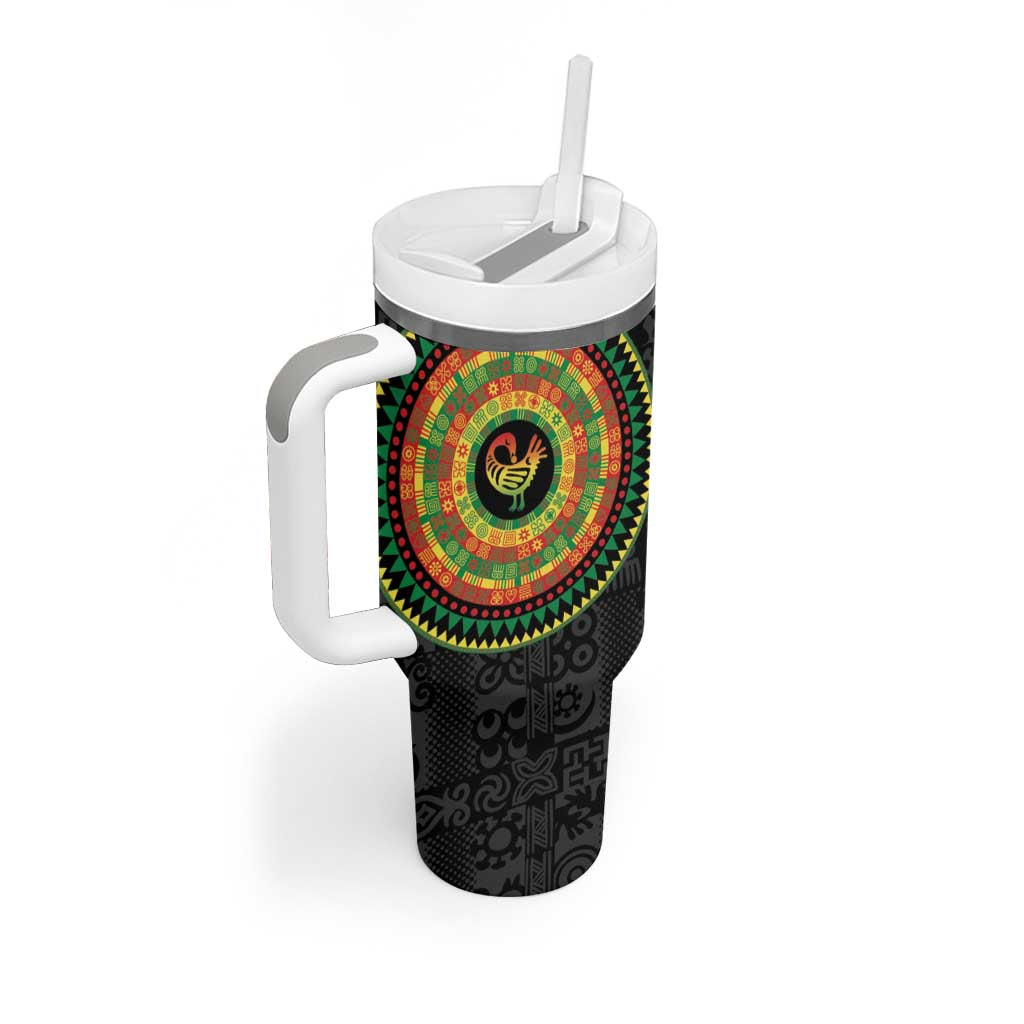 Sankofa Bird Adinkra Symbols Tumbler With Handle African Culture