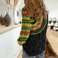 Sankofa Bird Adinkra Symbols Women Casual Shirt African Culture