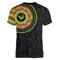 Sankofa Bird Adinkra Symbols Women V-Neck T-Shirt African Culture