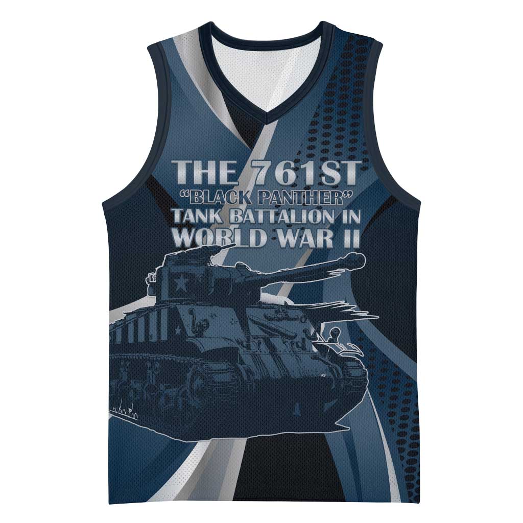 Personalized 761st Tank Battalion WWII Basketball Jersey Black Panthers Tribute