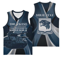 Personalized 761st Tank Battalion WWII Basketball Jersey Black Panthers Tribute