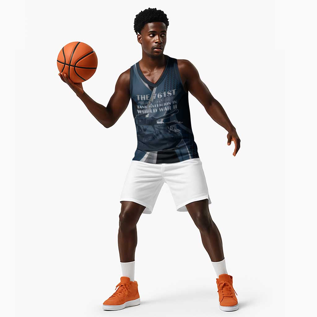 Personalized 761st Tank Battalion WWII Basketball Jersey Black Panthers Tribute