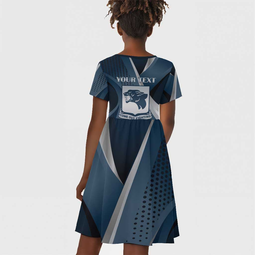 Personalized 761st Tank Battalion WWII Kid Short Sleeve Dress Black Panthers Tribute