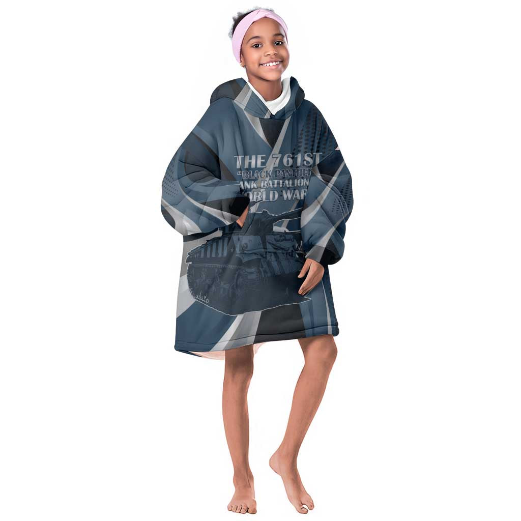 Personalized 761st Tank Battalion WWII Kid Wearable Blanket Hoodie Black Panthers Tribute