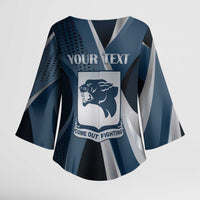 Personalized 761st Tank Battalion WWII Kimono Sleeve Blouse Black Panthers Tribute