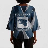 Personalized 761st Tank Battalion WWII Kimono Sleeve Blouse Black Panthers Tribute