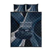 761st Tank Battalion WWII Quilt Bed Set Black Panthers Tribute