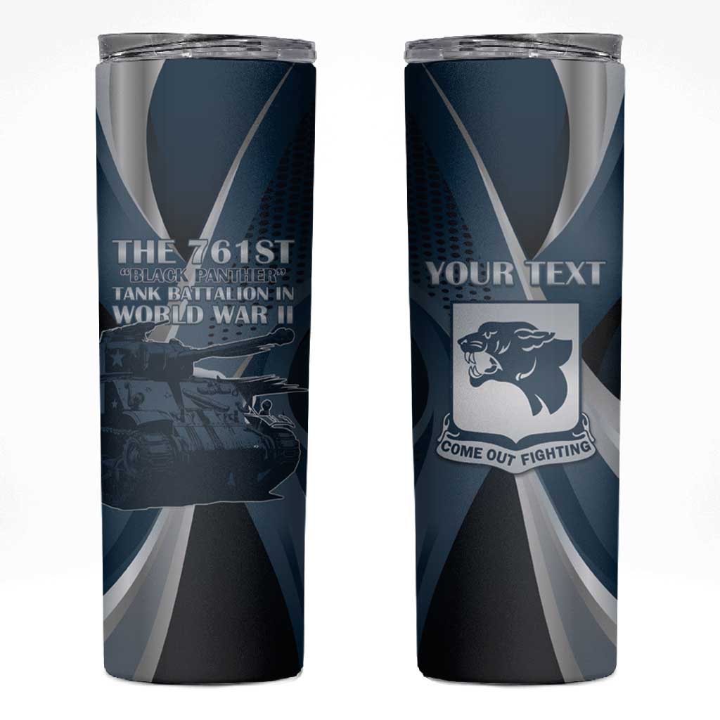 Personalized 761st Tank Battalion WWII Skinny Tumbler Black Panthers Tribute