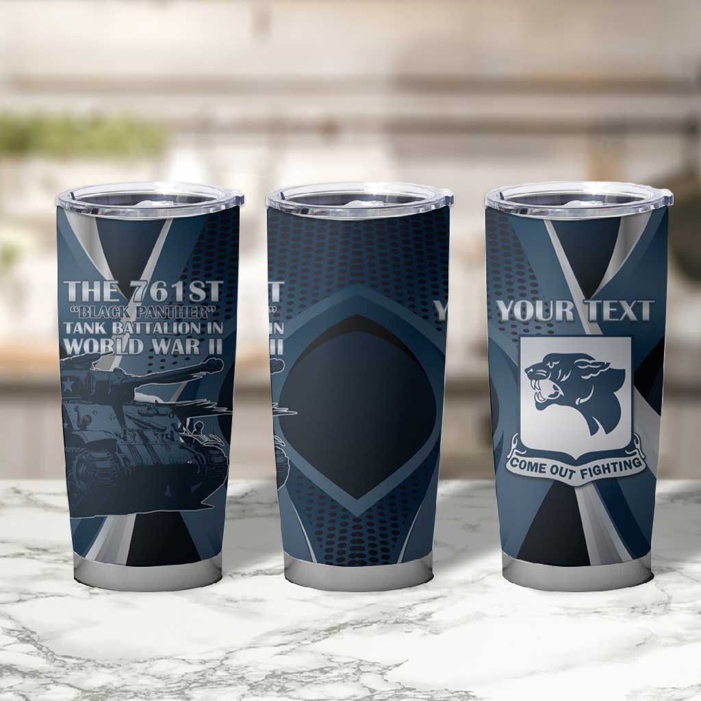 Personalized 761st Tank Battalion WWII Tumbler Cup Black Panthers Tribute