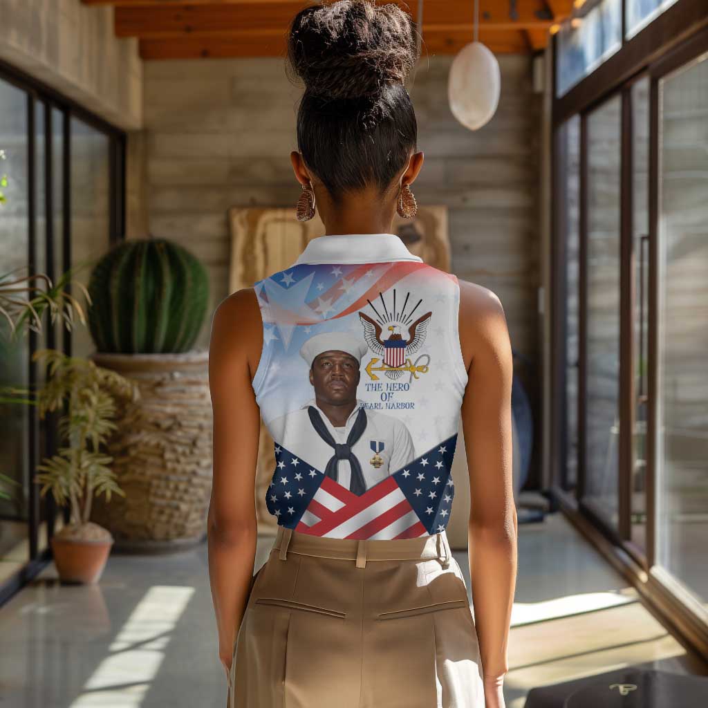 Doris Dorie Miller Women Sleeveless Polo Shirt The Hero Pearl Harbor
