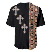 Ethiopia Angels Tilet Baseball Jersey Ethiopian Cross Black Color