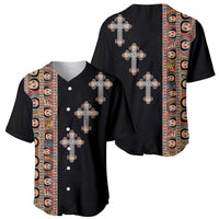 Ethiopia Angels Tilet Baseball Jersey Ethiopian Cross Black Color