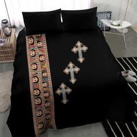 Ethiopia Angels Tilet Bedding Set Ethiopian Cross Black Color