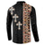 Ethiopia Angels Tilet Button Sweatshirt Ethiopian Cross Black Color