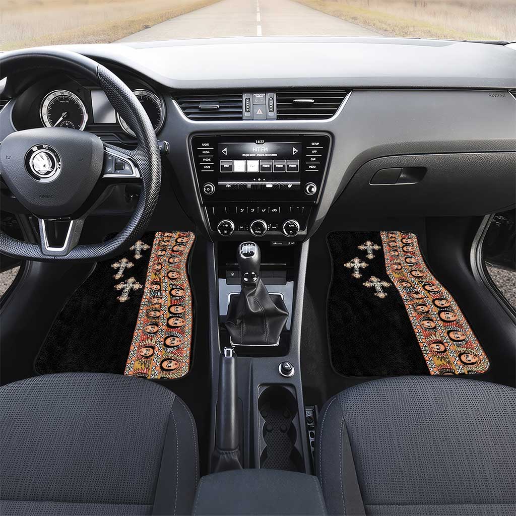 Ethiopia Angels Tilet Car Mats Ethiopian Cross Black Color