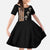 Ethiopia Angels Tilet Family Matching Off The Shoulder Long Sleeve Dress and Hawaiian Shirt Ethiopian Cross Black Color