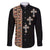 Ethiopia Angels Tilet Family Matching Off The Shoulder Long Sleeve Dress and Hawaiian Shirt Ethiopian Cross Black Color