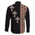 Ethiopia Angels Tilet Family Matching Off Shoulder Maxi Dress and Hawaiian Shirt Ethiopian Cross Black Color