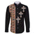 Ethiopia Angels Tilet Family Matching Puletasi and Hawaiian Shirt Ethiopian Cross Black Color
