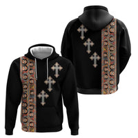 Ethiopia Angels Tilet Hoodie Ethiopian Cross Black Color