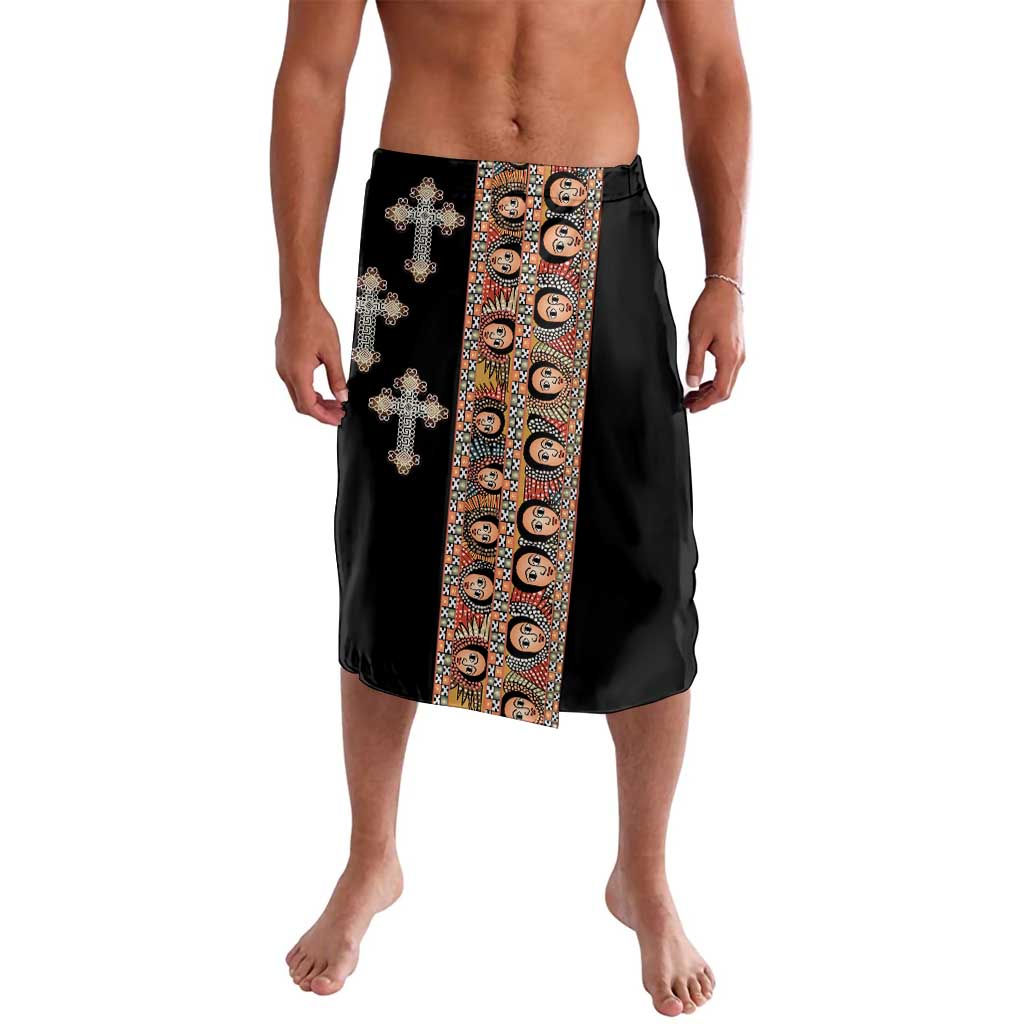 Ethiopia Angels Tilet Lavalava Ethiopian Cross Black Color