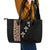 Ethiopia Angels Tilet Leather Tote Bag Ethiopian Cross Black Color