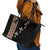 Ethiopia Angels Tilet Leather Tote Bag Ethiopian Cross Black Color