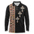 Ethiopia Angels Tilet Long Sleeve Polo Shirt Ethiopian Cross Black Color