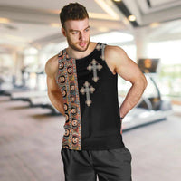 Ethiopia Angels Tilet Men Tank Top Ethiopian Cross Black Color