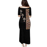 Ethiopia Angels Tilet Puletasi Ethiopian Cross Black Color