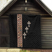 Ethiopia Angels Tilet Quilt Ethiopian Cross Black Color