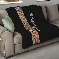 Ethiopia Angels Tilet Quilt Ethiopian Cross Black Color