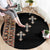 Ethiopia Angels Tilet Round Carpet Ethiopian Cross Black Color
