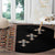 Ethiopia Angels Tilet Round Carpet Ethiopian Cross Black Color