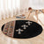 Ethiopia Angels Tilet Round Carpet Ethiopian Cross Black Color