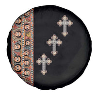 Ethiopia Angels Tilet Spare Tire Cover Ethiopian Cross Black Color