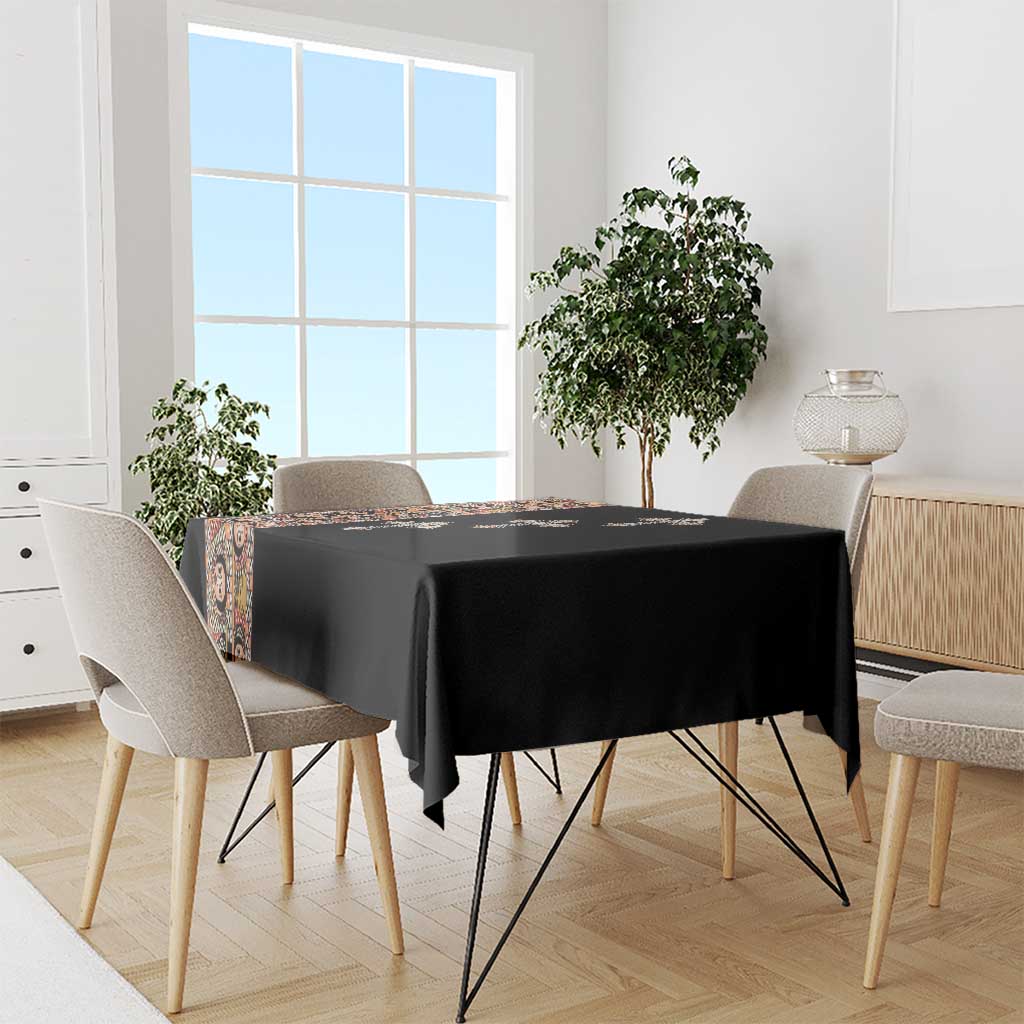 Ethiopia Angels Tilet Tablecloth Ethiopian Cross Black Color