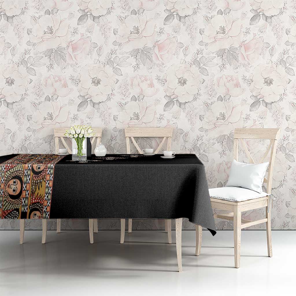 Ethiopia Angels Tilet Tablecloth Ethiopian Cross Black Color