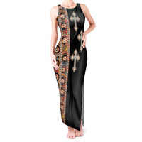 Ethiopia Angels Tilet Tank Maxi Dress Ethiopian Cross Black Color