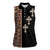 Ethiopia Angels Tilet Women Sleeveless Polo Shirt Ethiopian Cross Black Color