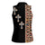 Ethiopia Angels Tilet Women Sleeveless Polo Shirt Ethiopian Cross Black Color