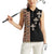 Ethiopia Angels Tilet Women Sleeveless Polo Shirt Ethiopian Cross Black Color