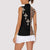 Ethiopia Angels Tilet Women Sleeveless Polo Shirt Ethiopian Cross Black Color