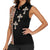 Ethiopia Angels Tilet Women Sleeveless Polo Shirt Ethiopian Cross Black Color