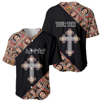 Personalized Ethiopian Orthodox Church Angel Baseball Jersey Black Color
